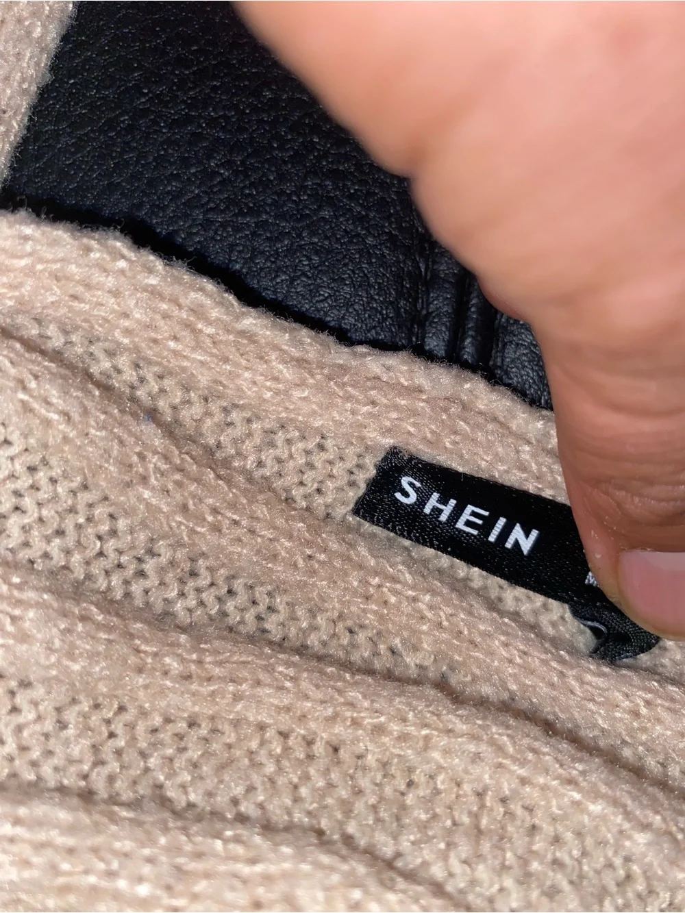 SHEIN Beige Ribbed Bolero Shrug Sweater